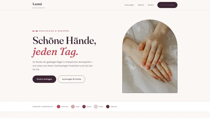 Website-Beispiel Nagelstudio